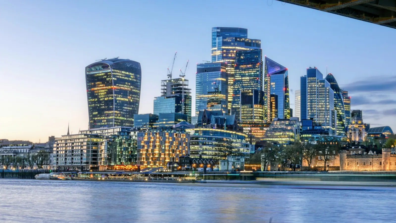 The City of London at dusk