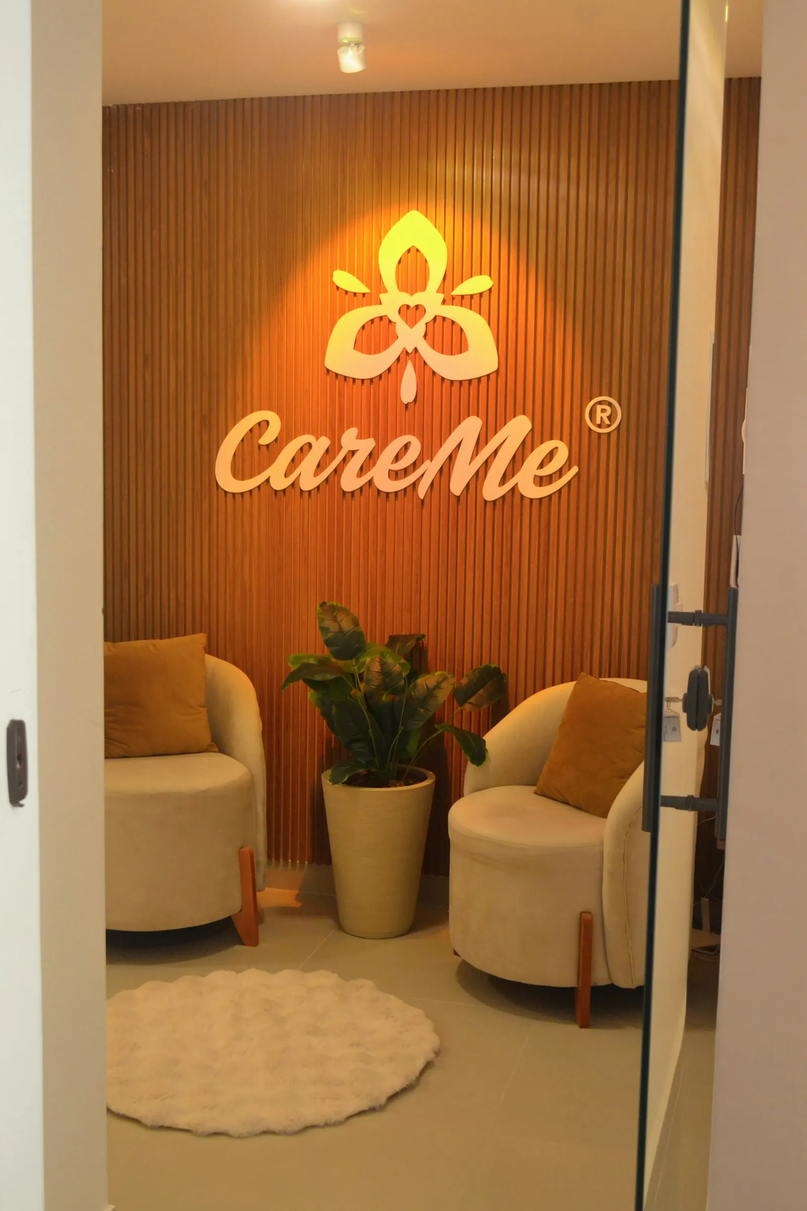 A calm consulting room with two chairs